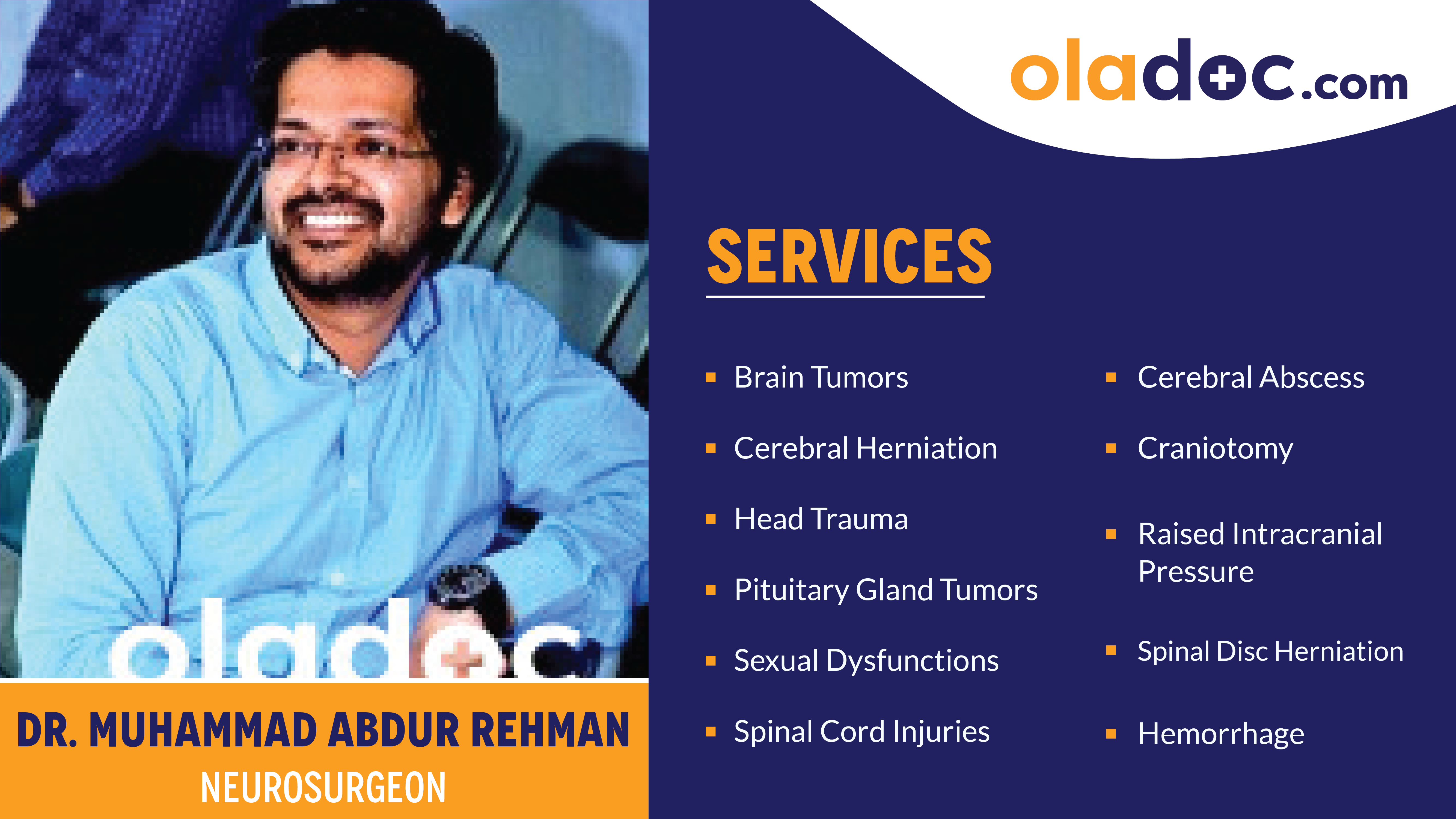 Services provided by Dr.Muhammad Abdur Rehman
